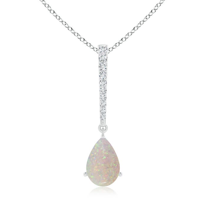 AA - Opal / 0.9 CT / 14 KT White Gold