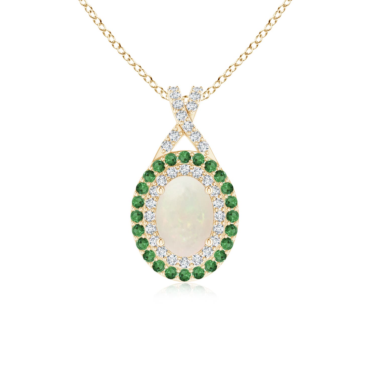 A - Opal / 0.75 CT / 14 KT Yellow Gold