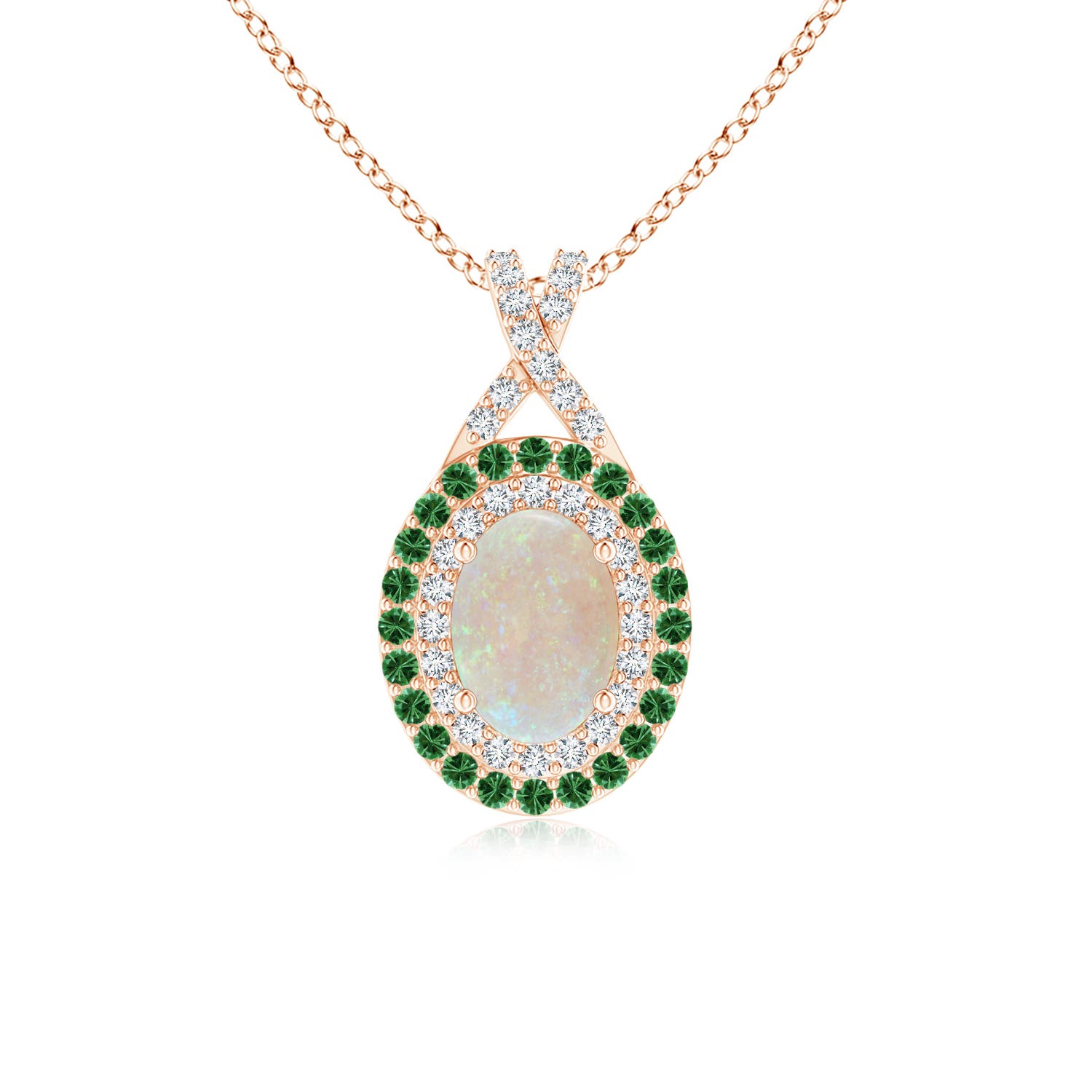 AA - Opal / 0.75 CT / 14 KT Rose Gold