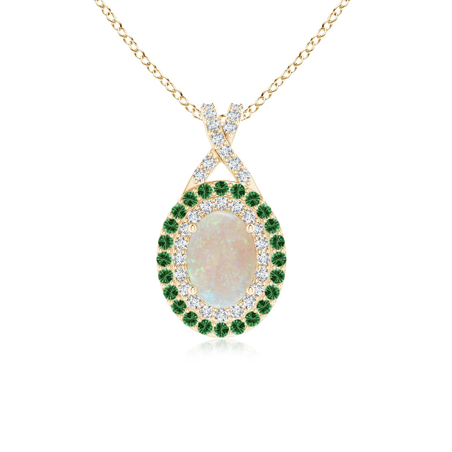 AA - Opal / 0.75 CT / 14 KT Yellow Gold