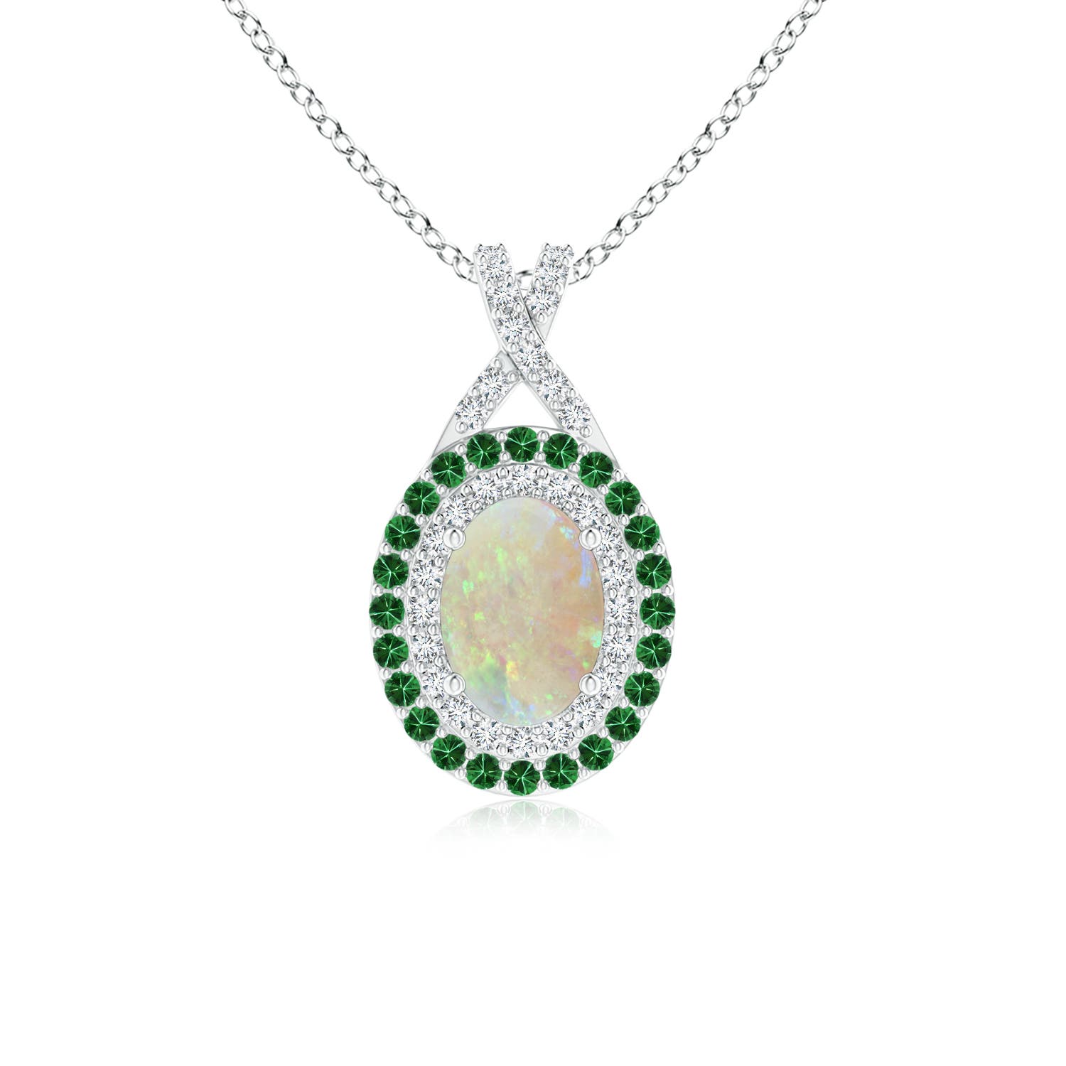 AAA - Opal / 0.75 CT / 14 KT White Gold