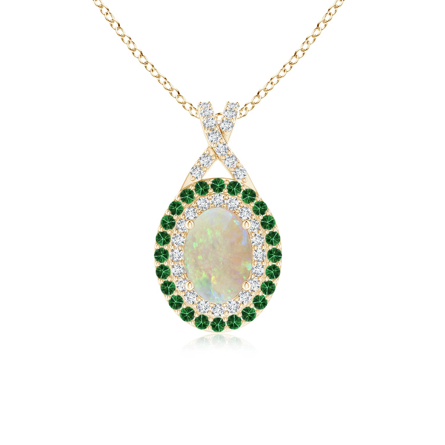 AAA - Opal / 0.75 CT / 14 KT Yellow Gold