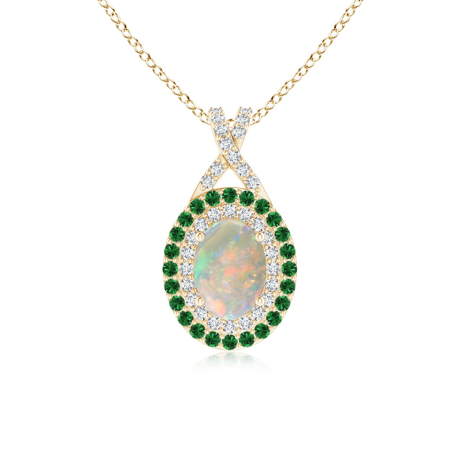 AAAA - Opal / 0.75 CT / 14 KT Yellow Gold