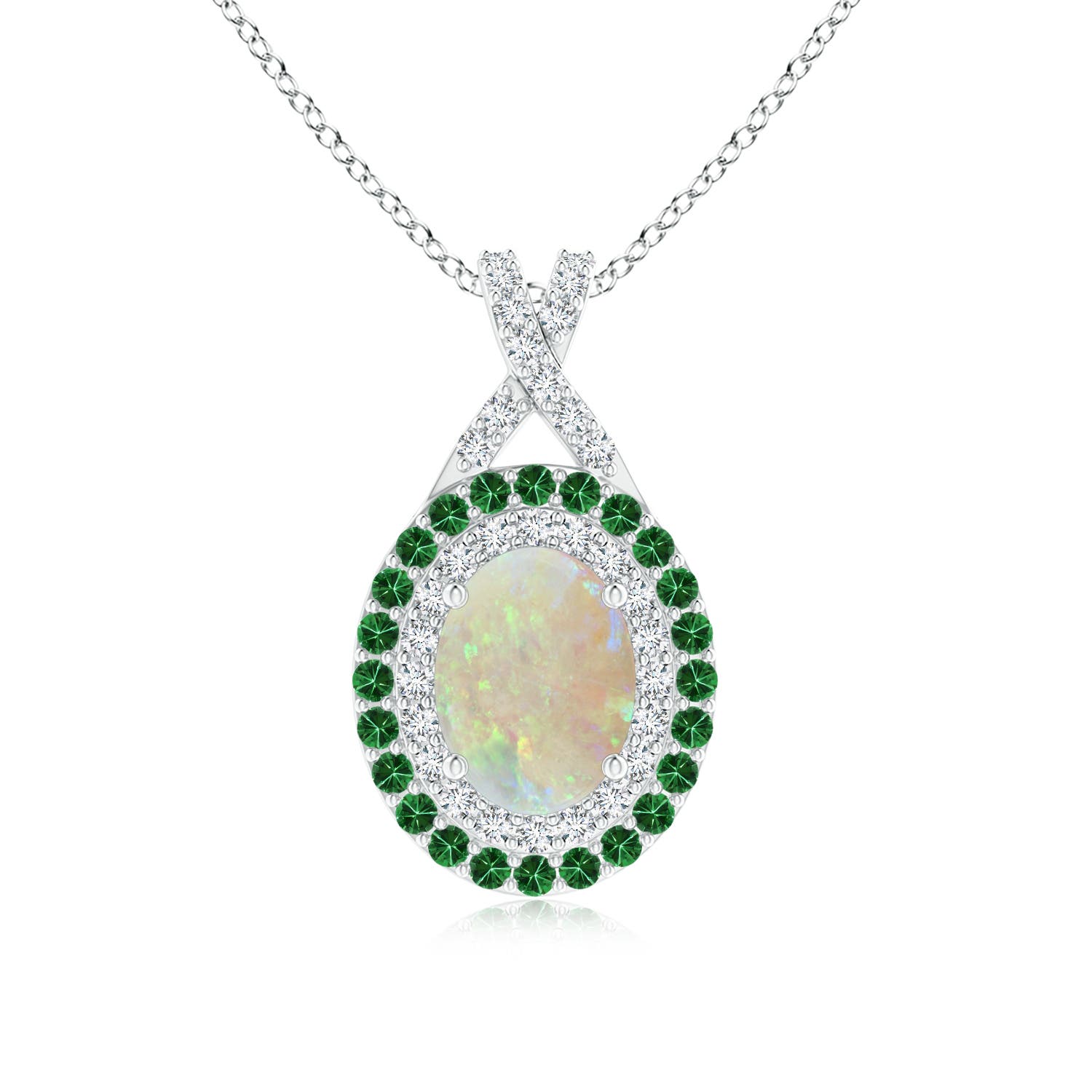 AAA - Opal / 1.21 CT / 14 KT White Gold