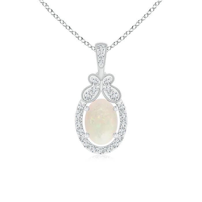 A - Opal / 0.58 CT / 14 KT White Gold