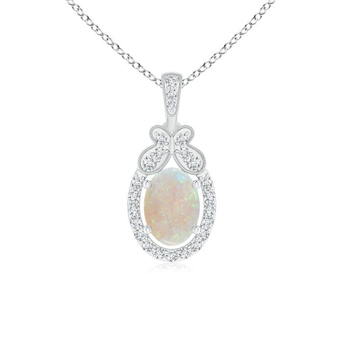 AA - Opal / 0.58 CT / 14 KT White Gold