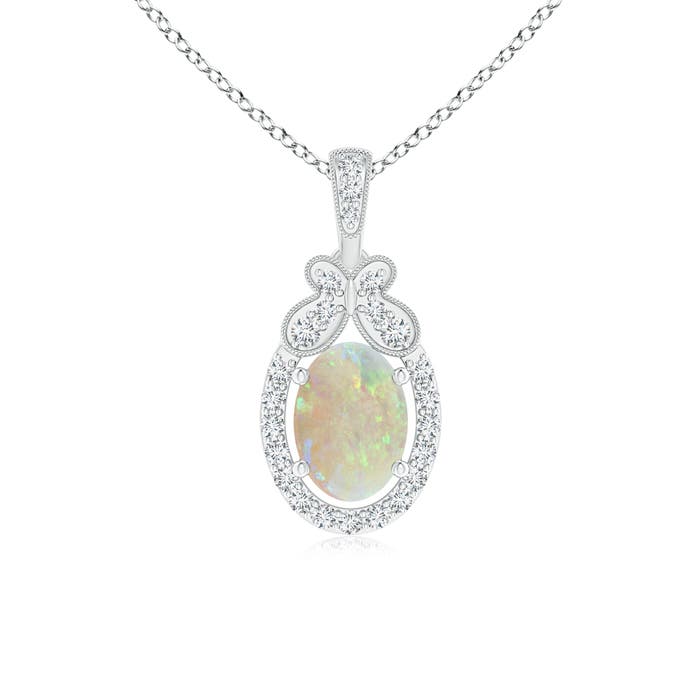 AAA - Opal / 0.58 CT / 14 KT White Gold