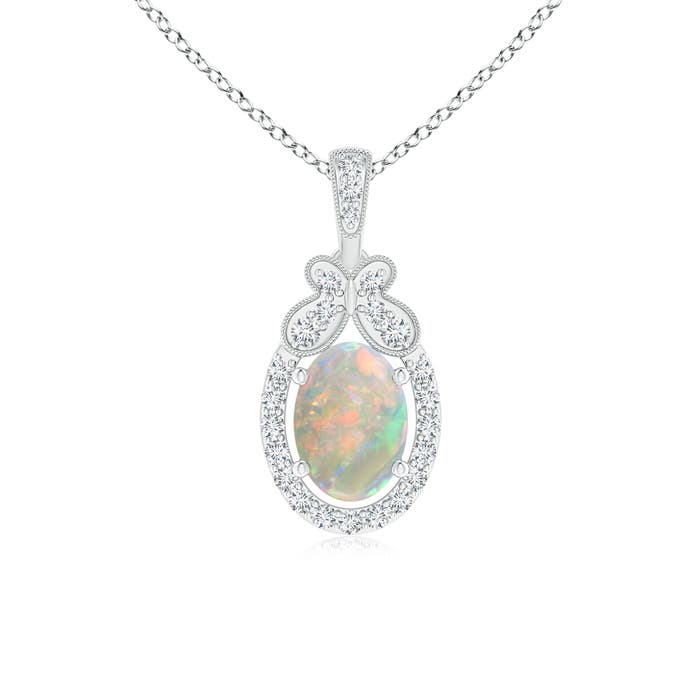 AAAA - Opal / 0.58 CT / 14 KT White Gold