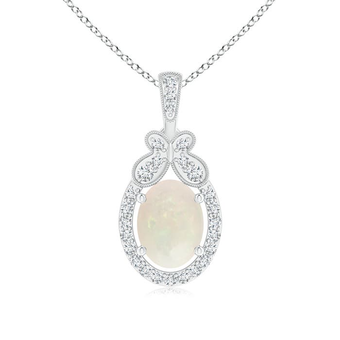 A - Opal / 0.98 CT / 14 KT White Gold