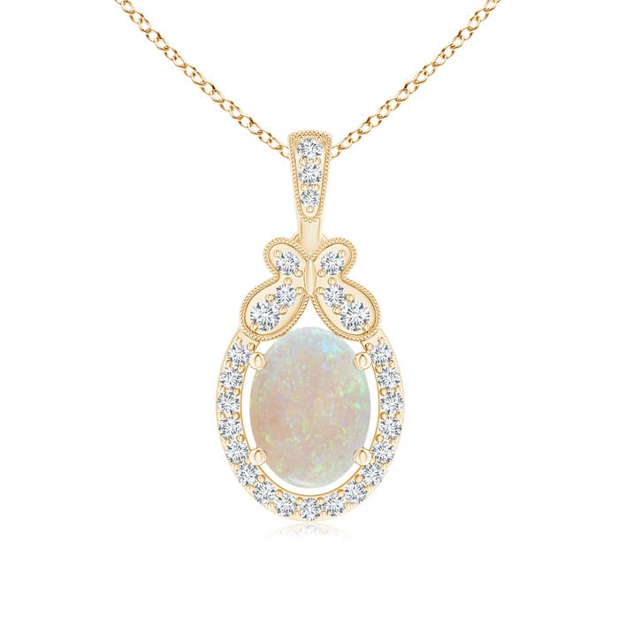 AA - Opal / 0.98 CT / 14 KT Yellow Gold