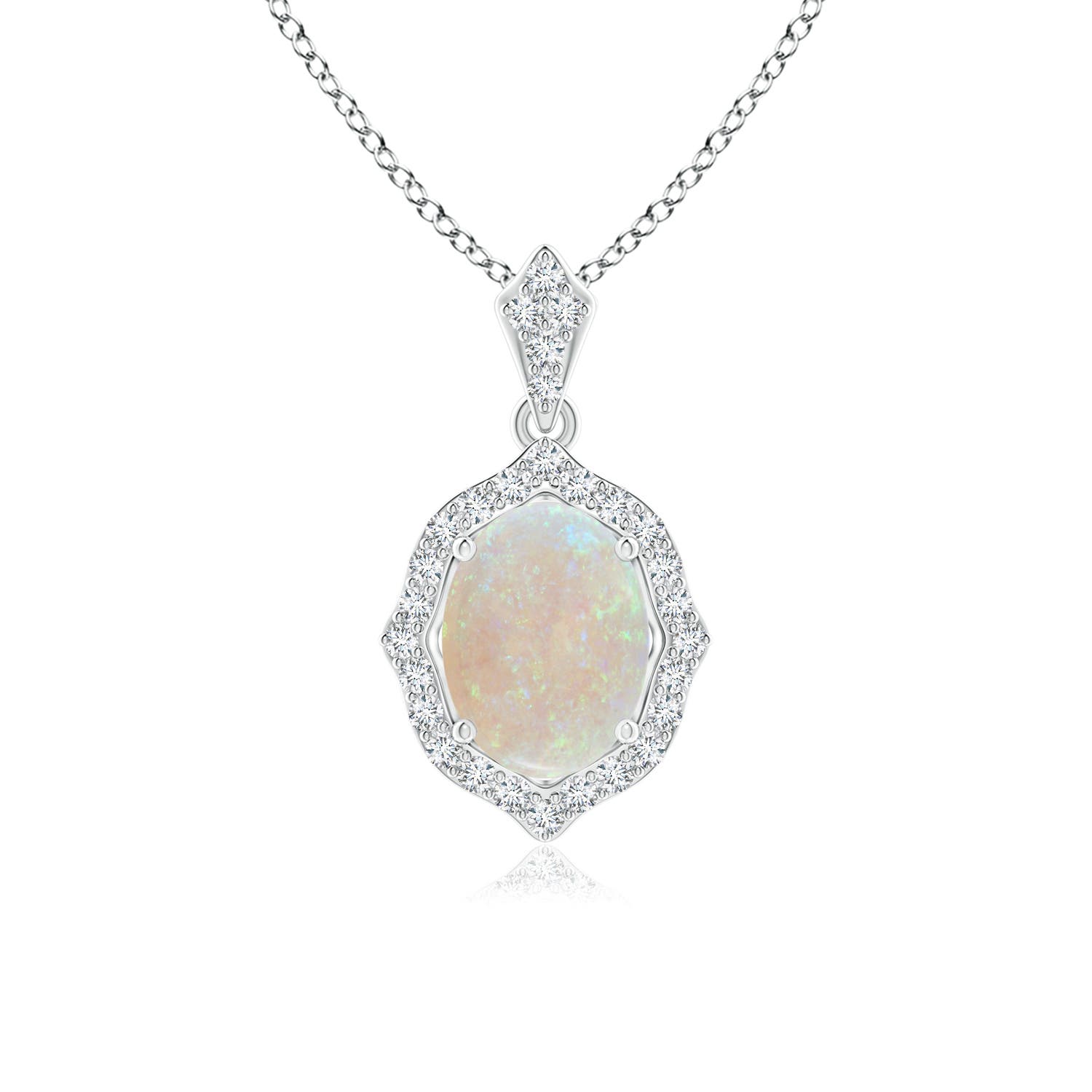 AA - Opal / 0.97 CT / 14 KT White Gold