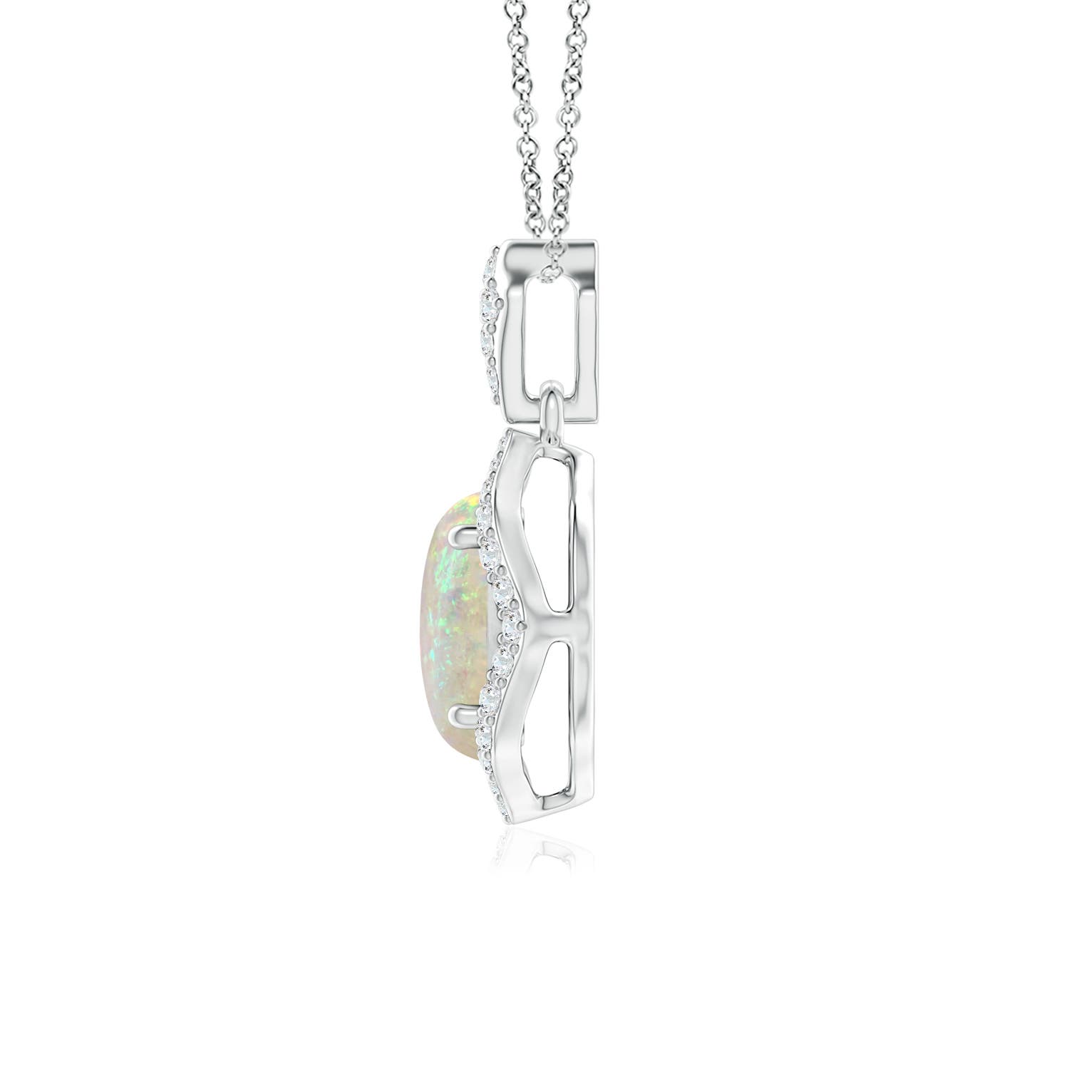 AAA - Opal / 0.97 CT / 14 KT White Gold