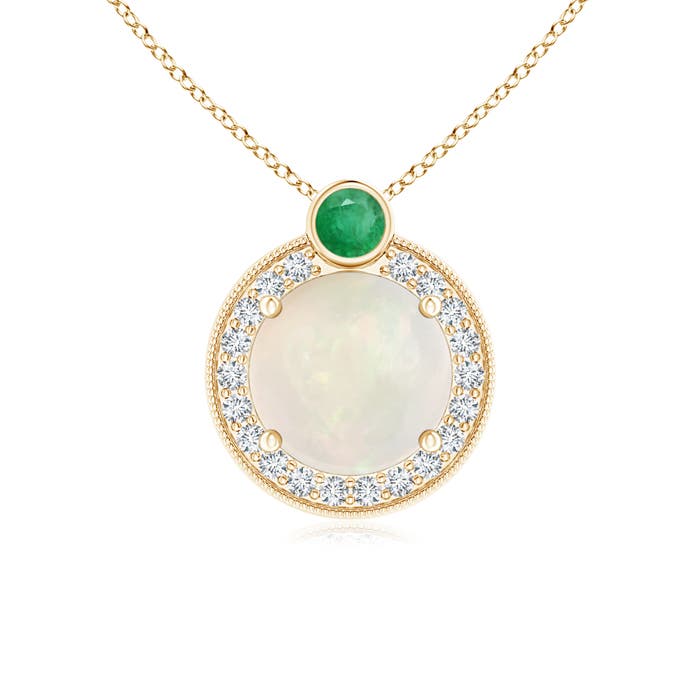 A - Opal / 0.93 CT / 14 KT Yellow Gold