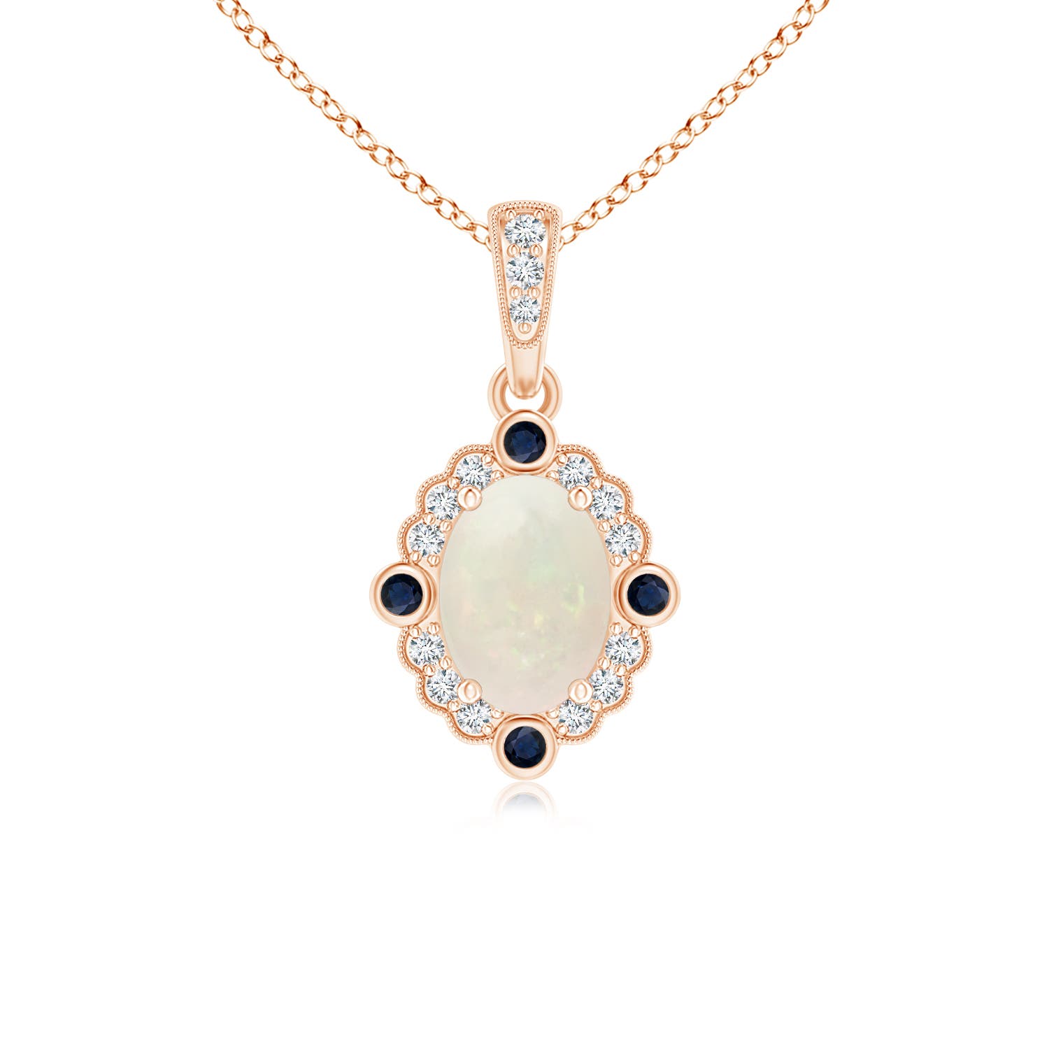 A - Opal / 0.58 CT / 14 KT Rose Gold