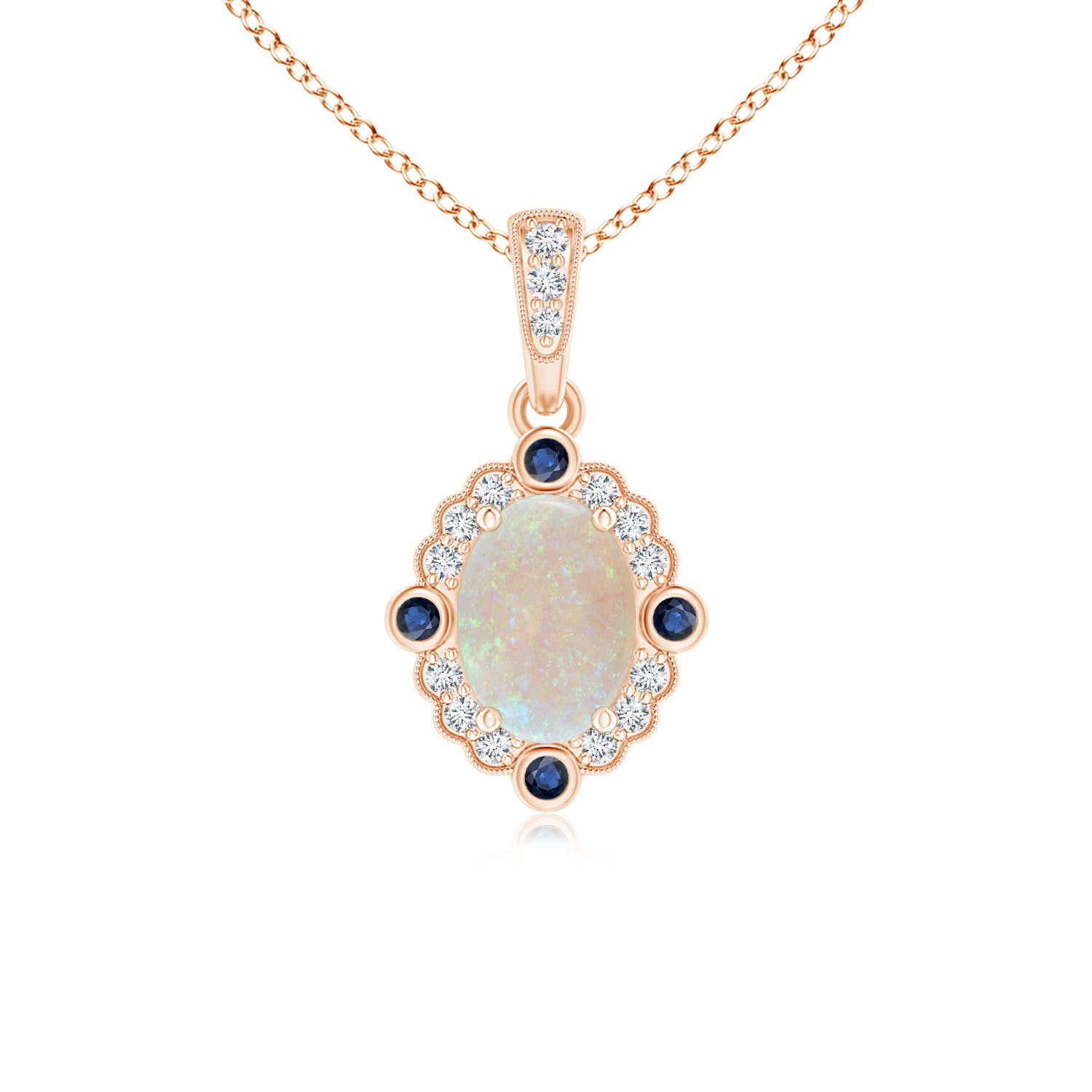 AA - Opal / 0.58 CT / 14 KT Rose Gold