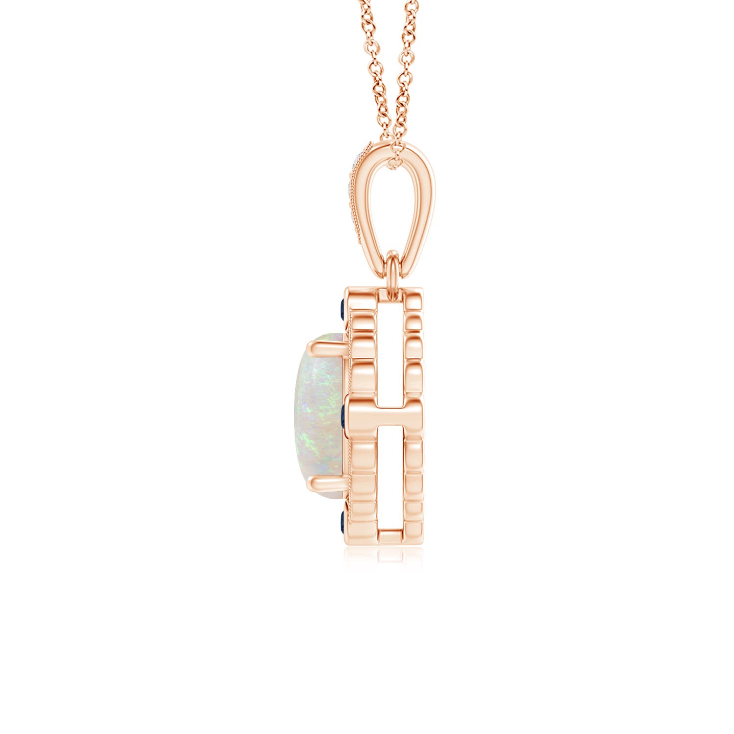 AA - Opal / 0.58 CT / 14 KT Rose Gold