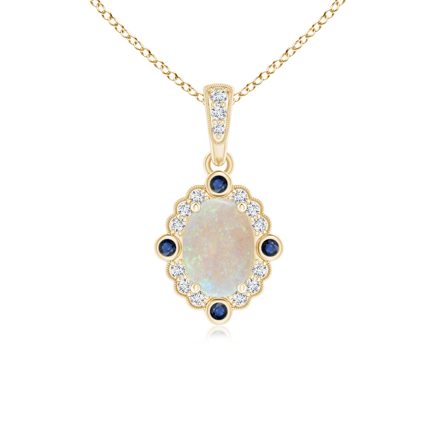 AA - Opal / 0.58 CT / 14 KT Yellow Gold