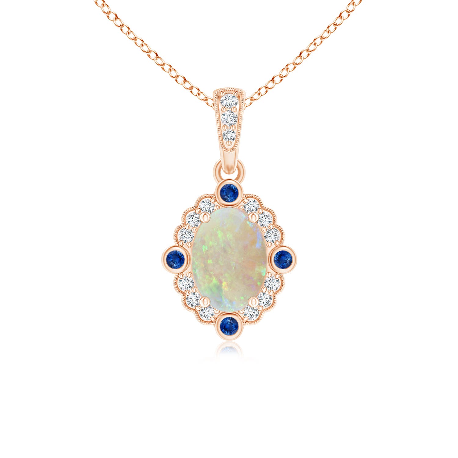 AAA - Opal / 0.58 CT / 14 KT Rose Gold