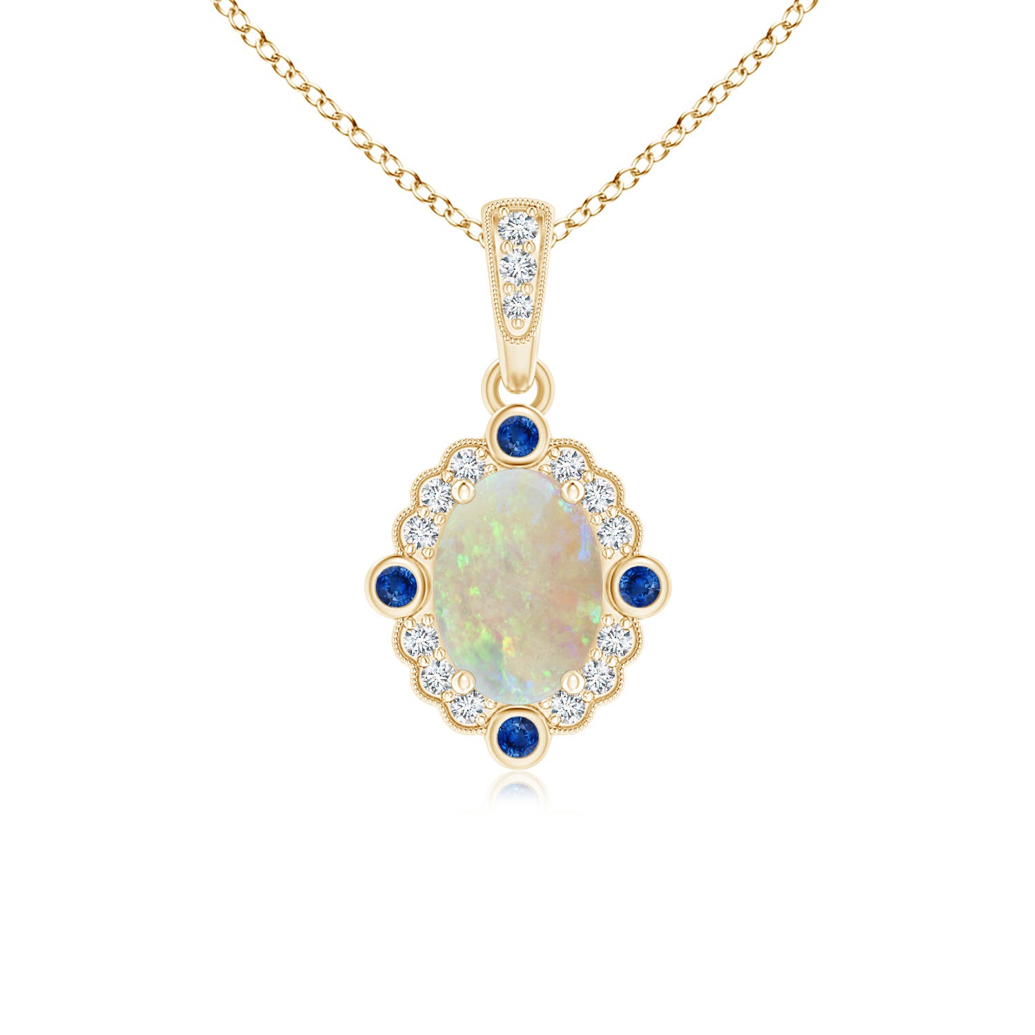 AAA - Opal / 0.58 CT / 14 KT Yellow Gold