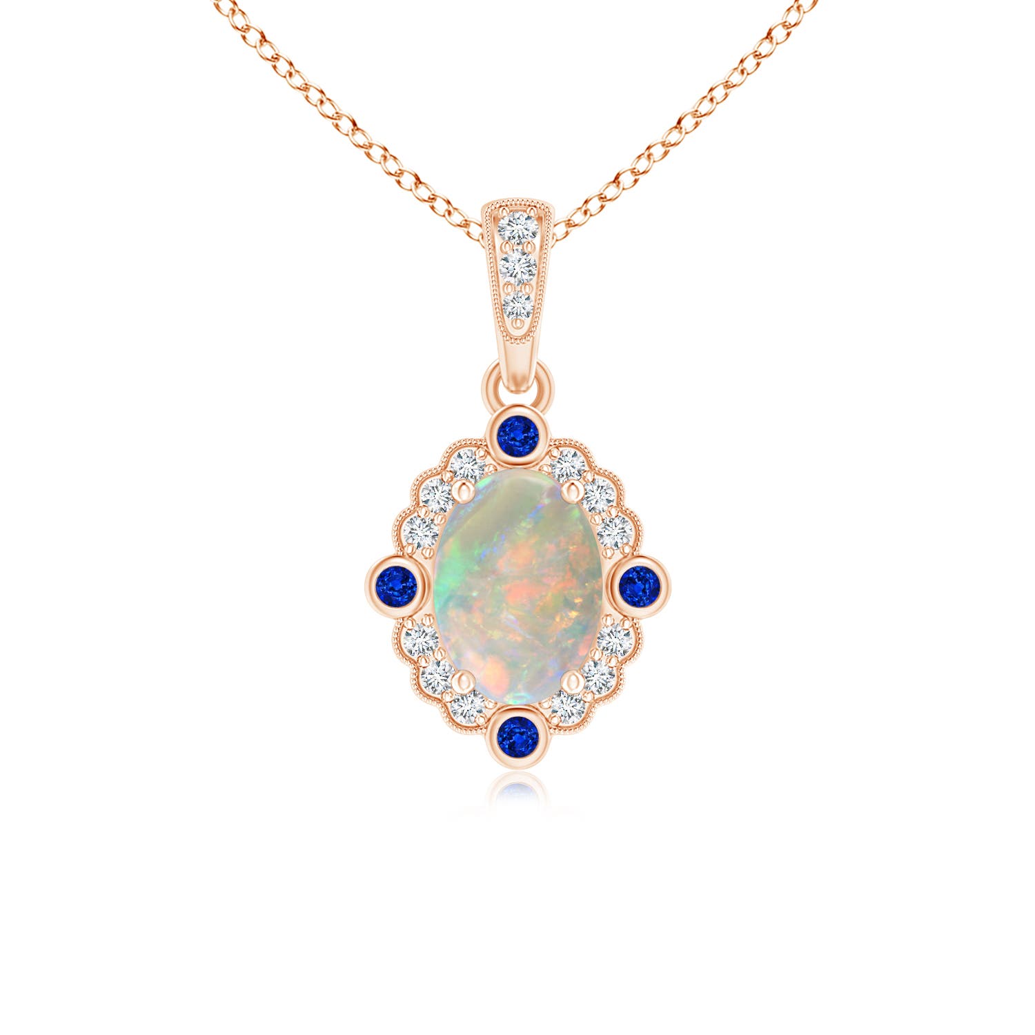 AAAA - Opal / 0.58 CT / 14 KT Rose Gold