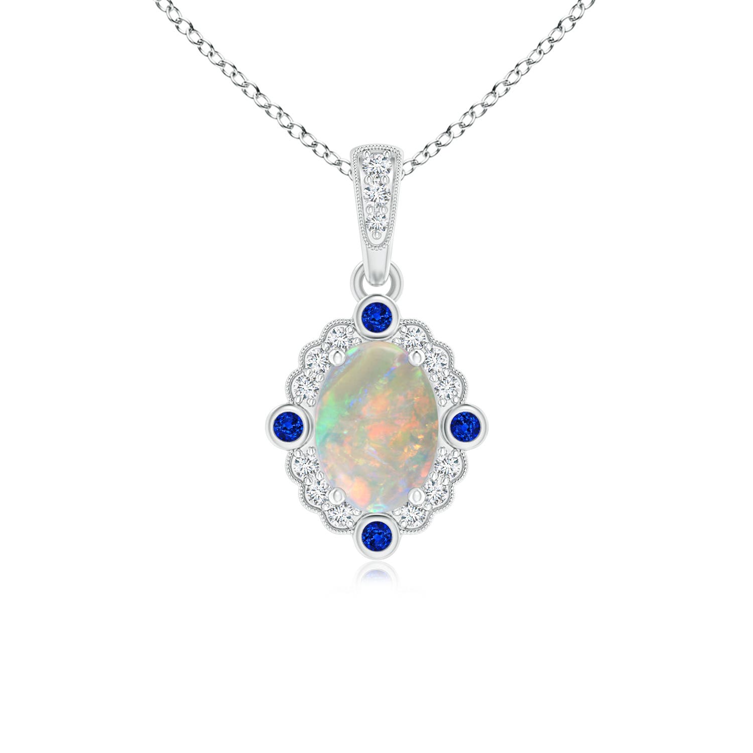 AAAA - Opal / 0.58 CT / 14 KT White Gold