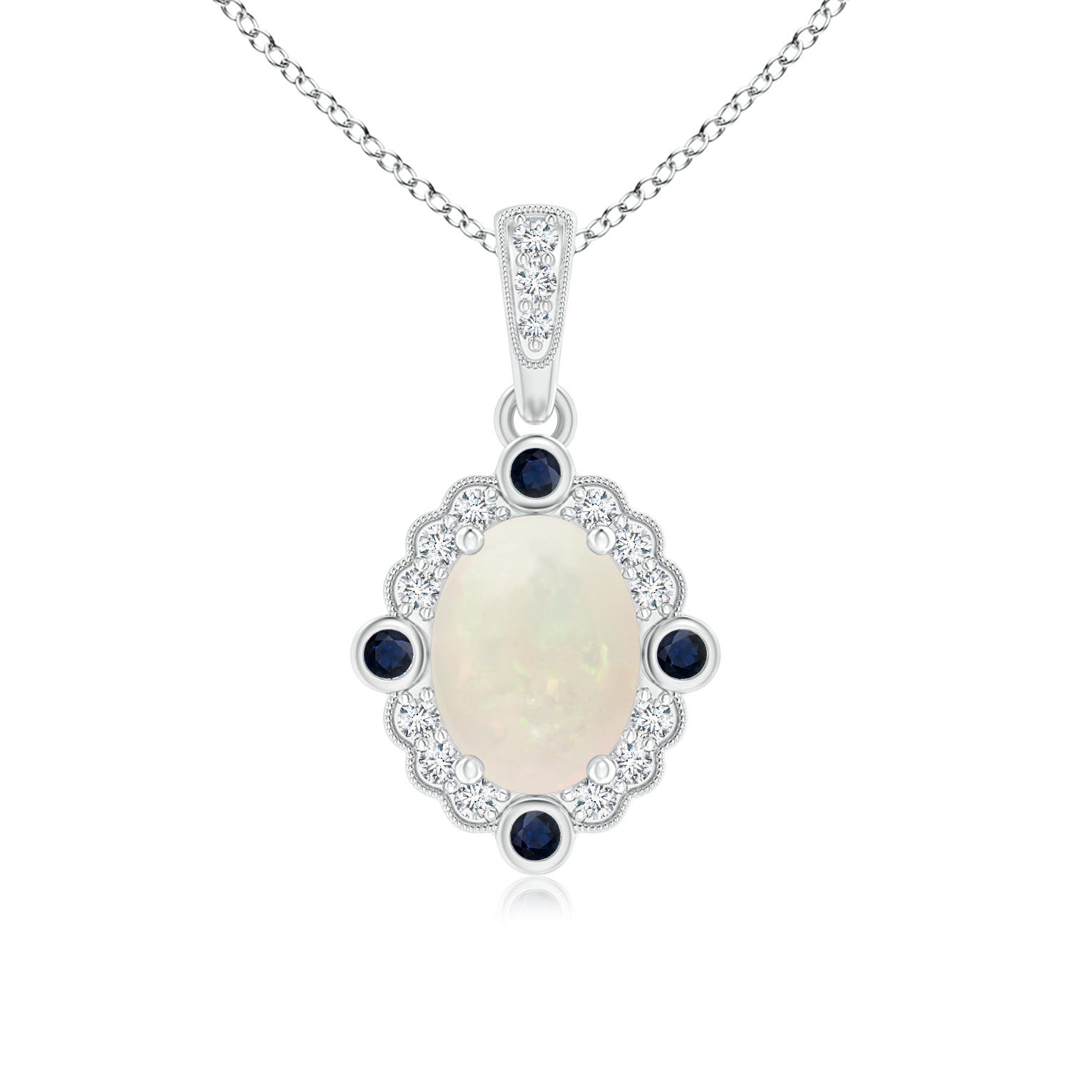 A - Opal / 1.1 CT / 14 KT White Gold