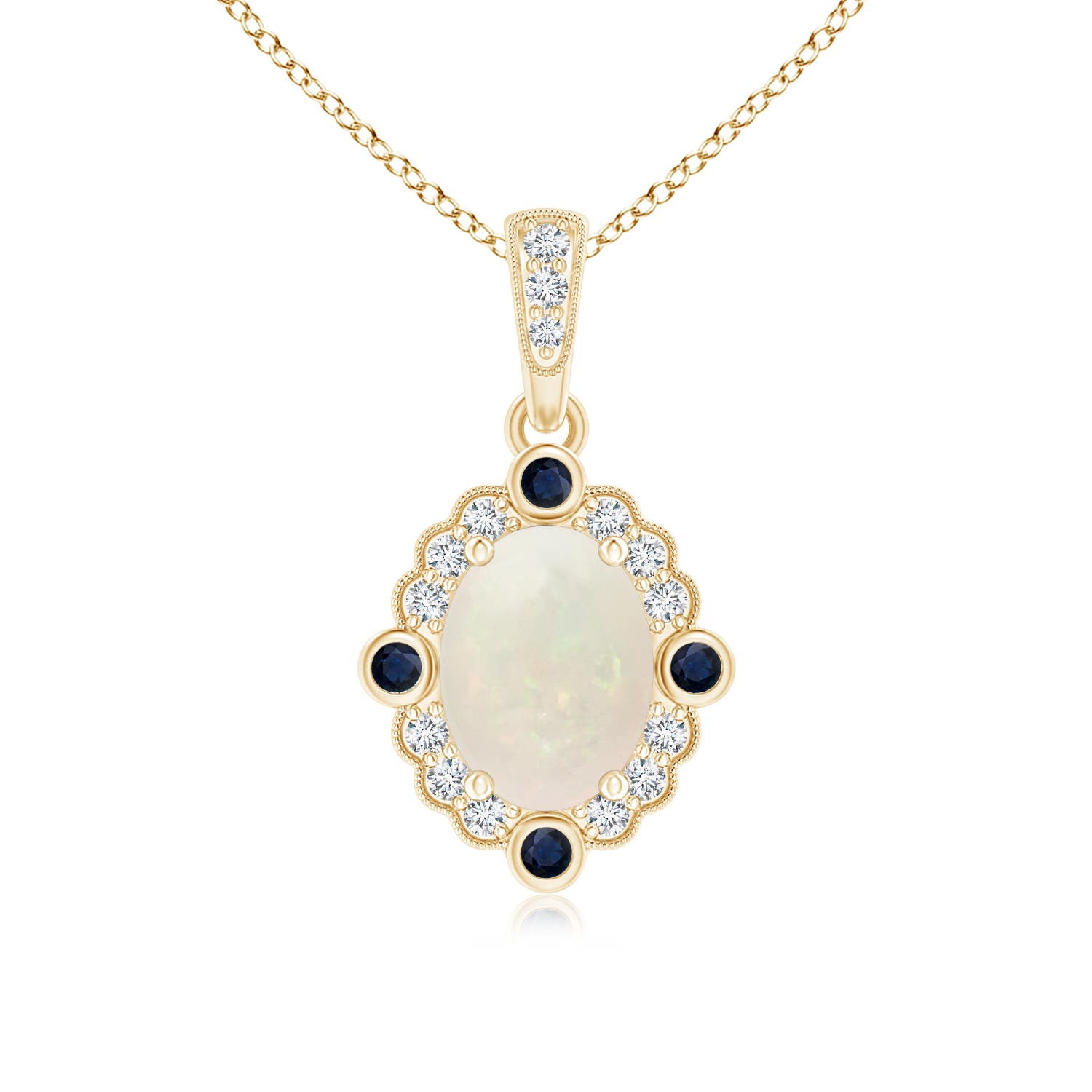 A - Opal / 1.1 CT / 14 KT Yellow Gold