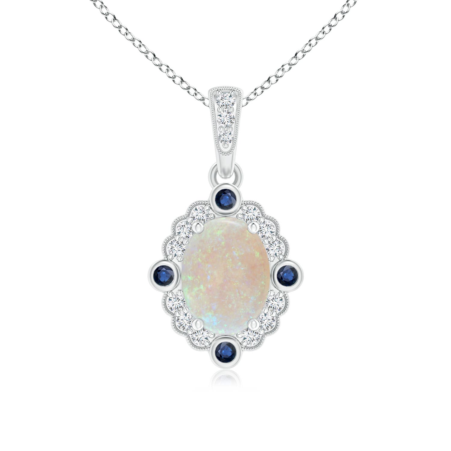 AA - Opal / 1.1 CT / 14 KT White Gold