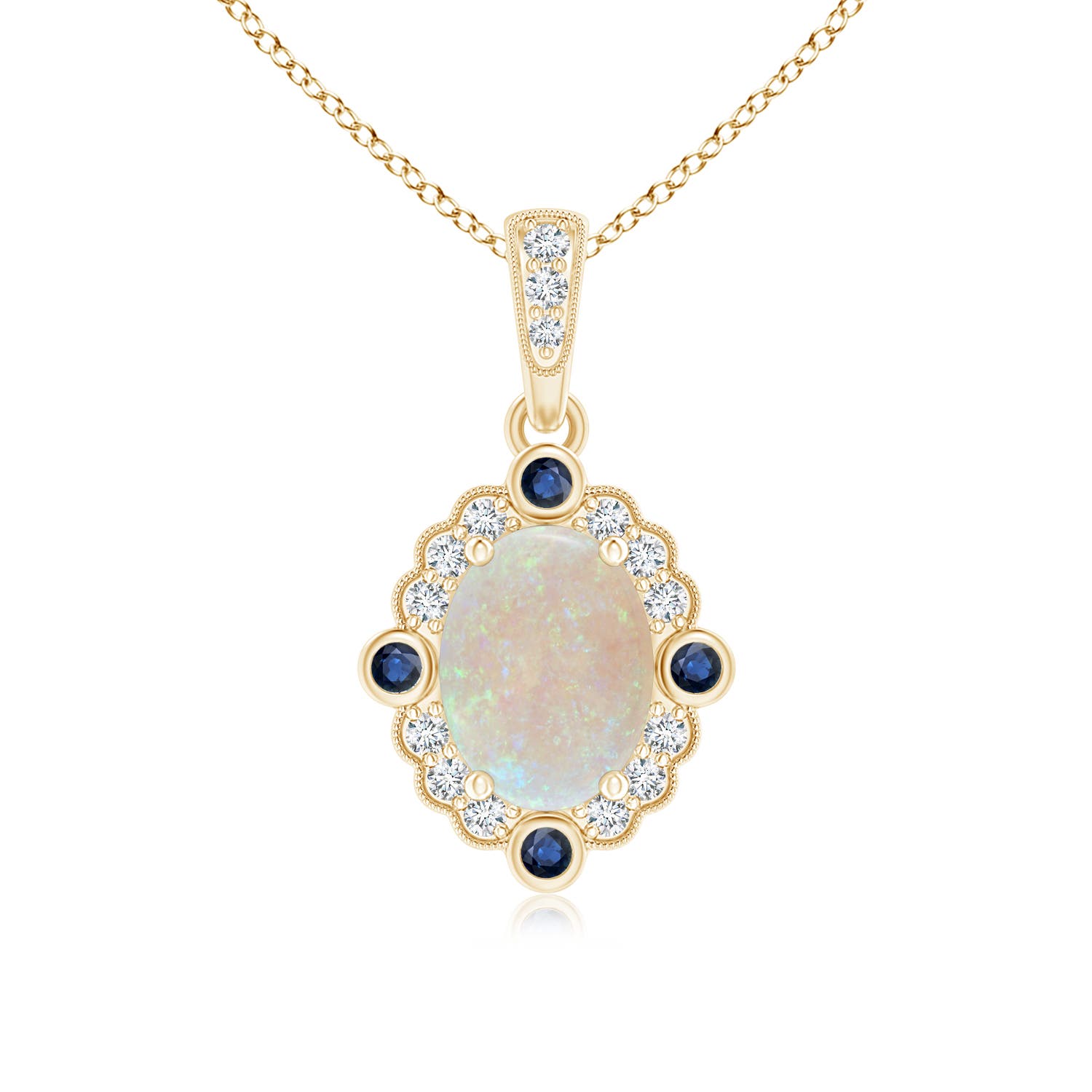 AA - Opal / 1.1 CT / 14 KT Yellow Gold