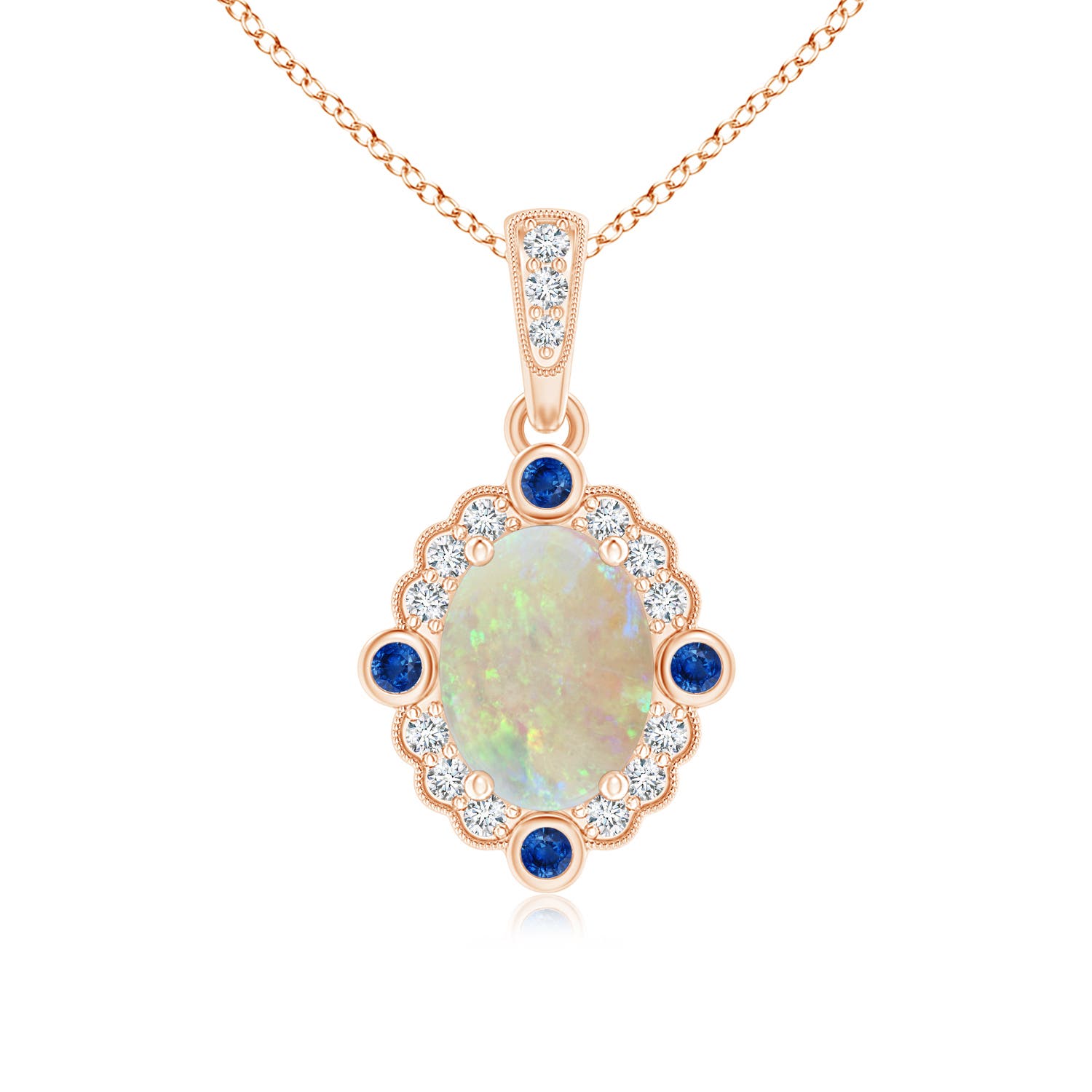 AAA - Opal / 1.1 CT / 14 KT Rose Gold