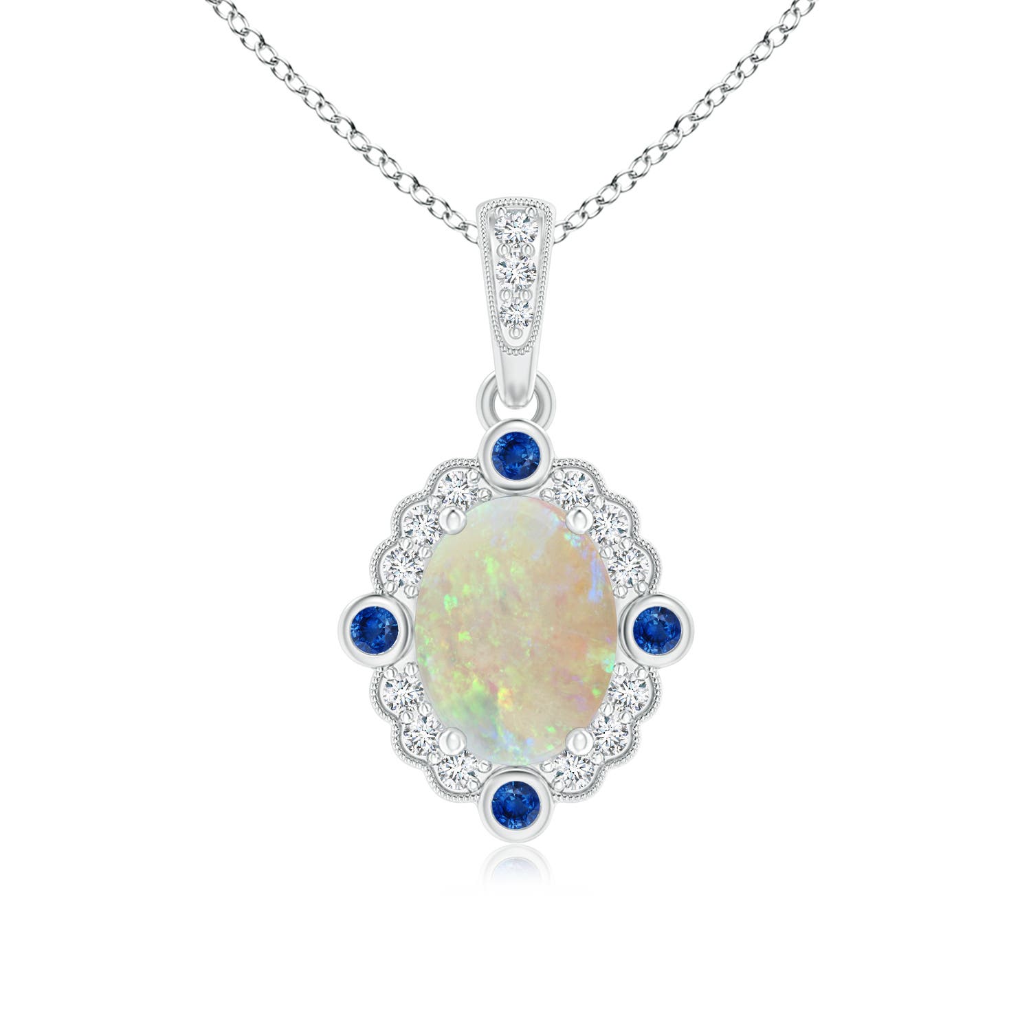 AAA - Opal / 1.1 CT / 14 KT White Gold