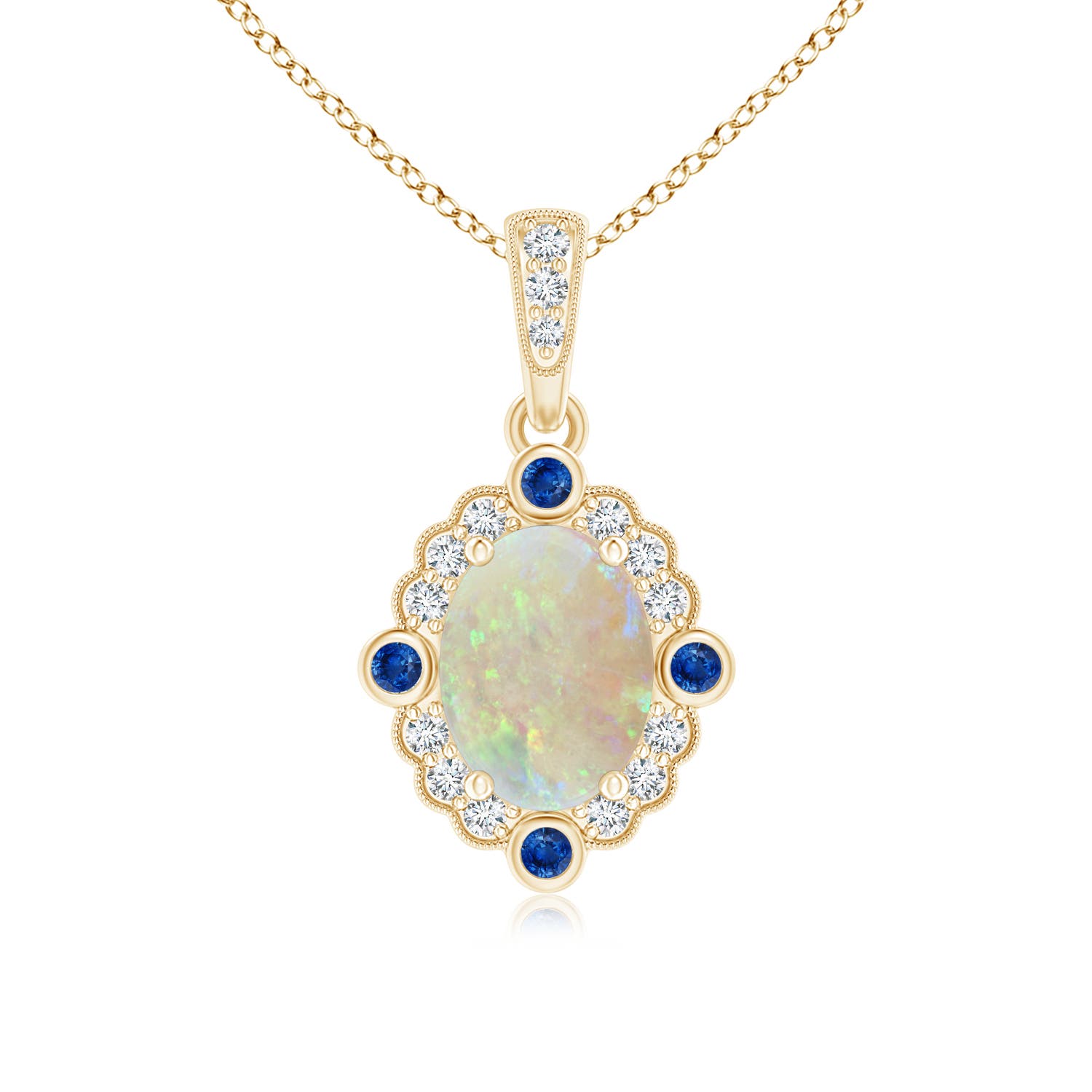 AAA - Opal / 1.1 CT / 14 KT Yellow Gold