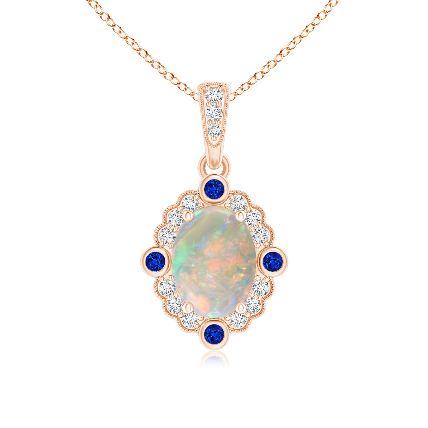 AAAA - Opal / 1.1 CT / 14 KT Rose Gold