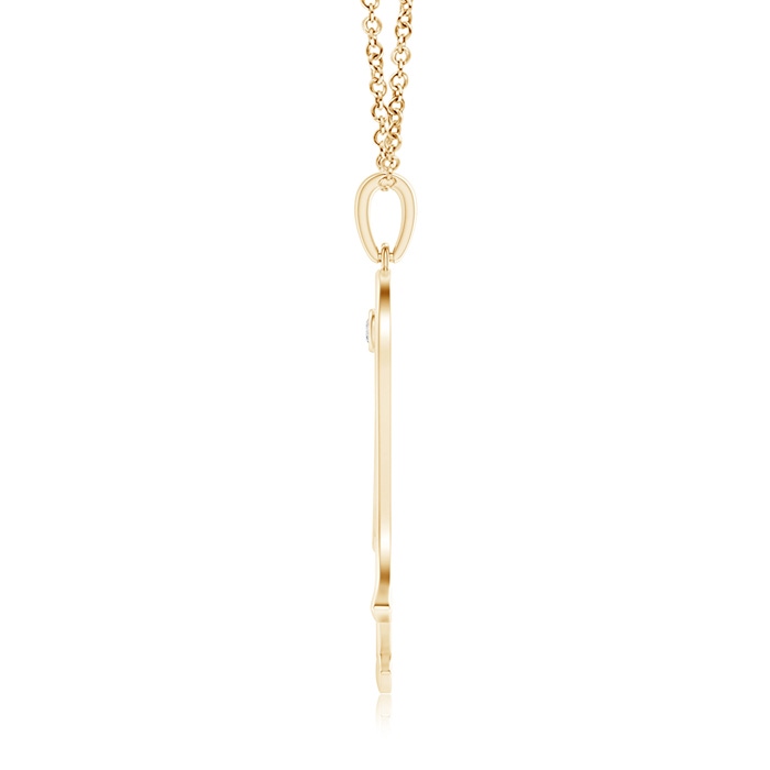 2.2mm HSI2 Bezel-Set Diamond Penguin Pendant in Yellow Gold product image