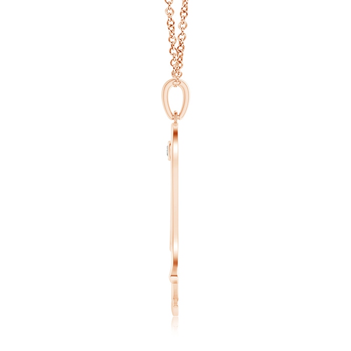 2.2mm KI3 Bezel-Set Diamond Penguin Pendant in Rose Gold product image
