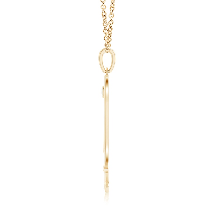 2.2mm KI3 Bezel-Set Diamond Penguin Pendant in Yellow Gold product image