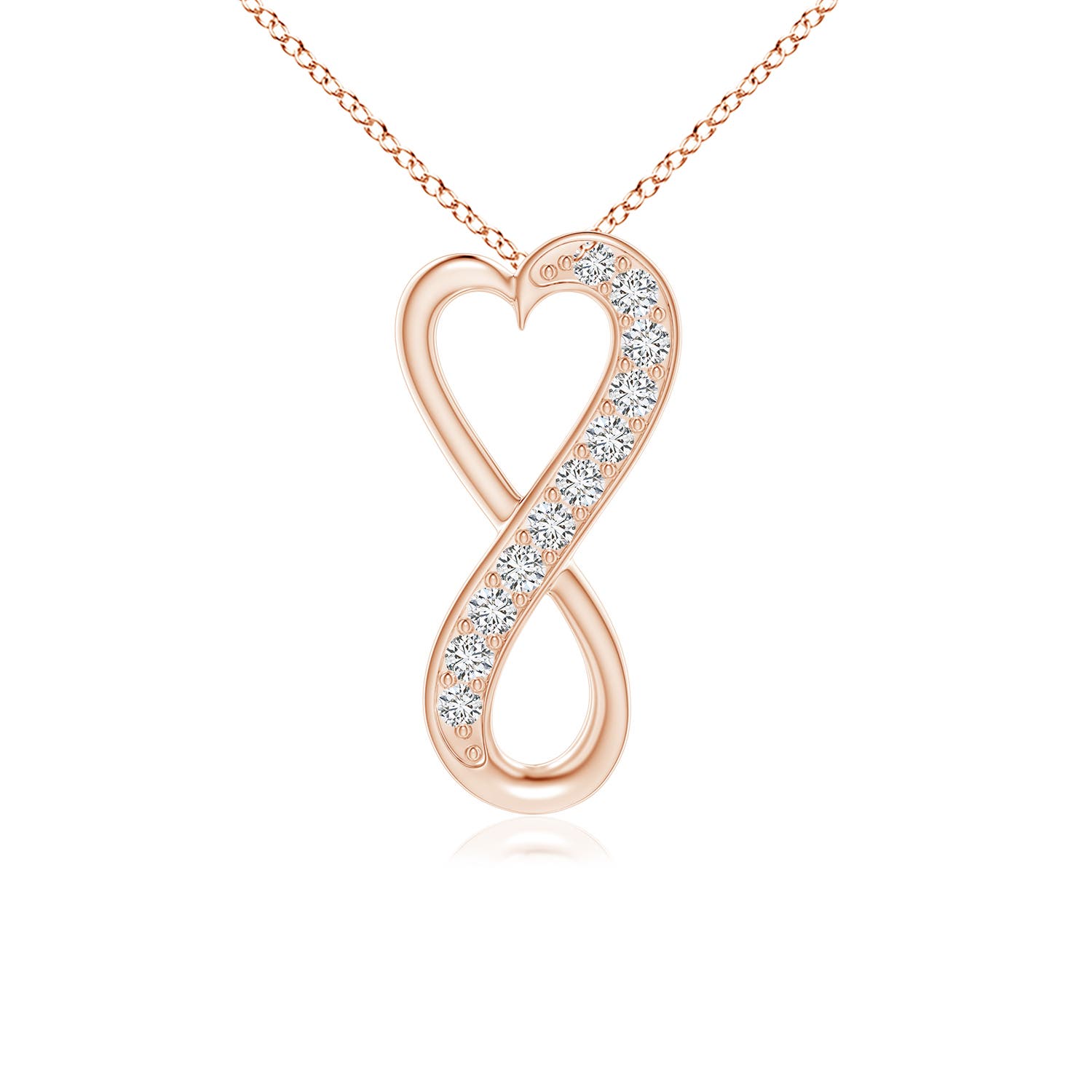 H, SI2 / 0.11 CT / 14 KT Rose Gold