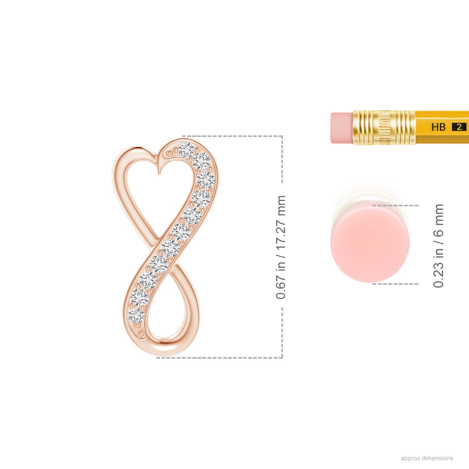 H, SI2 / 0.11 CT / 14 KT Rose Gold