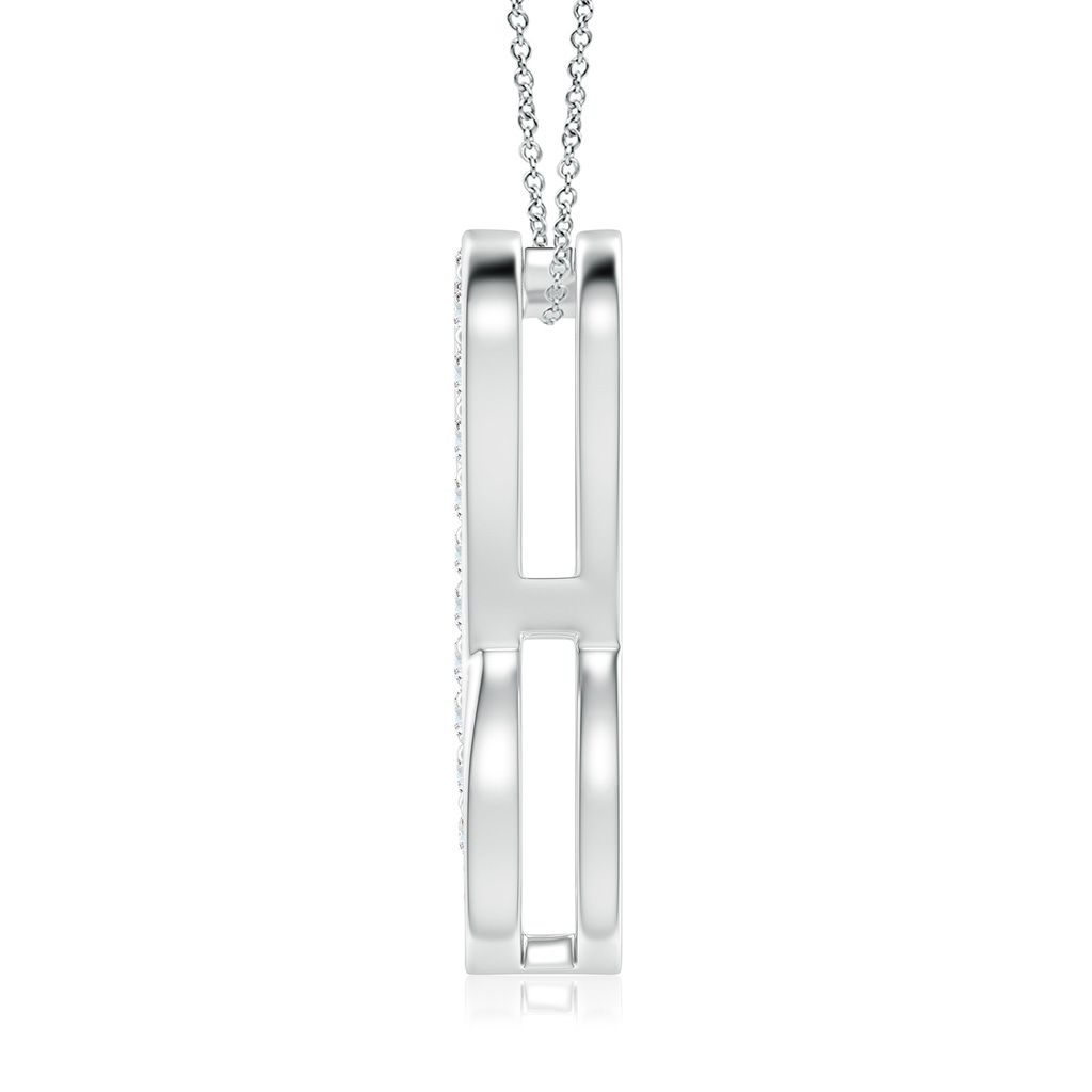 1.65mm GVS2 Pave-Set Diamond Infinity Heart Pendant in 18K White Gold - side 199