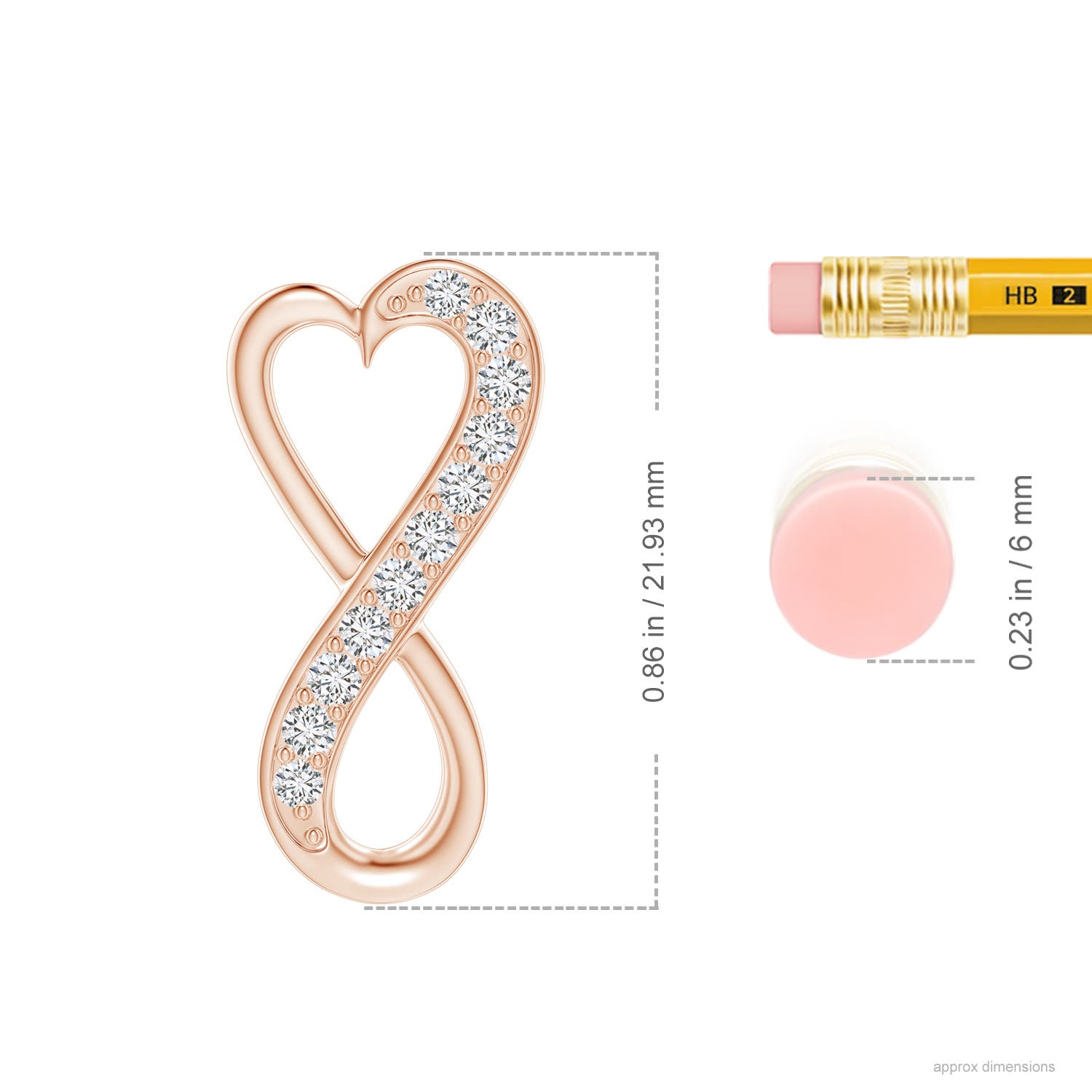 H, SI2 / 0.21 CT / 14 KT Rose Gold