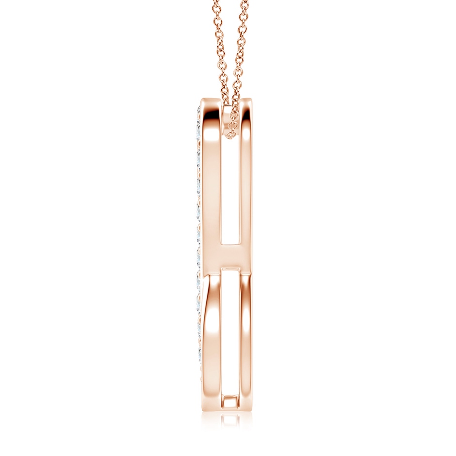2.25mm GVS2 Pave-Set Diamond Infinity Heart Pendant in 18K Rose Gold side 199