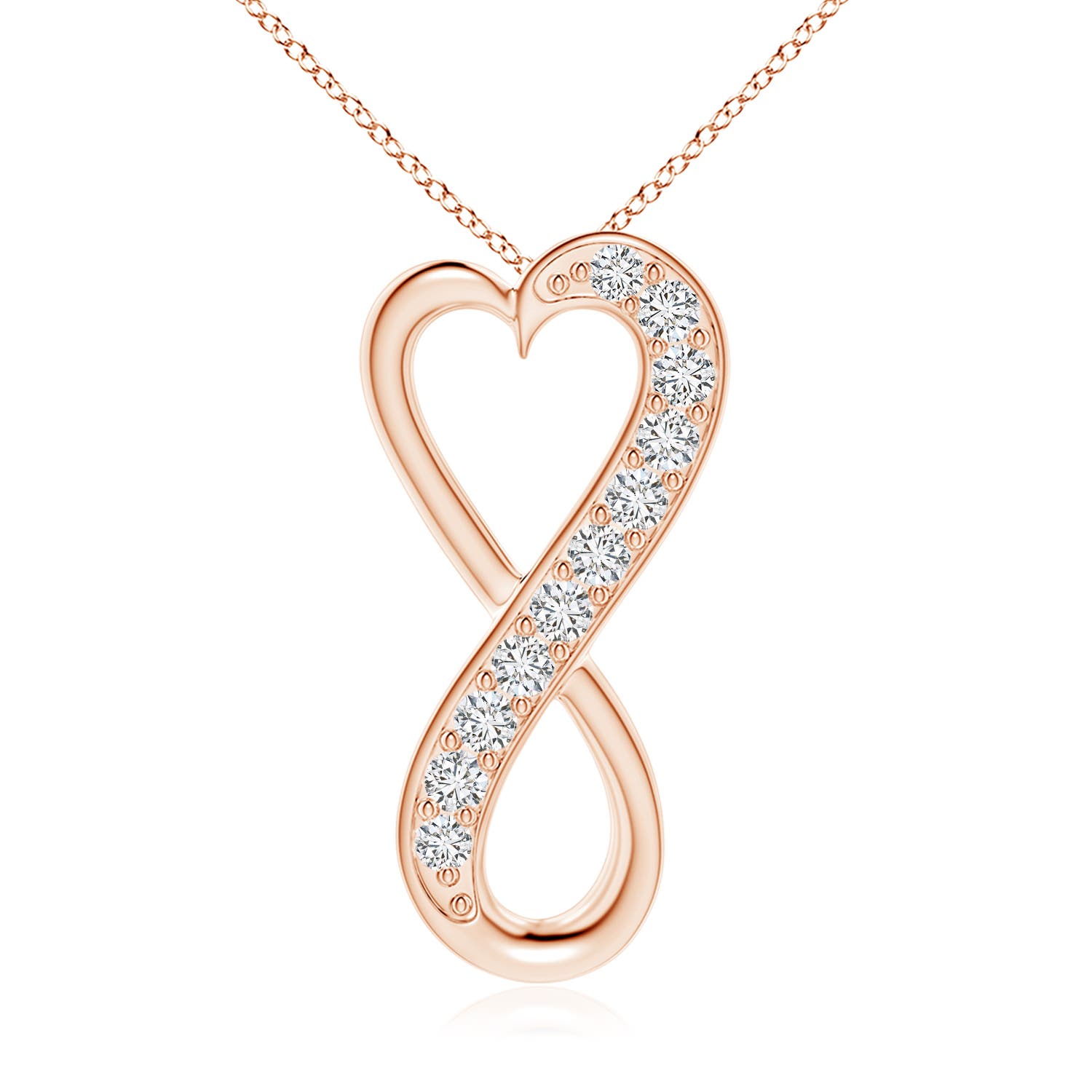 H, SI2 / 0.52 CT / 14 KT Rose Gold