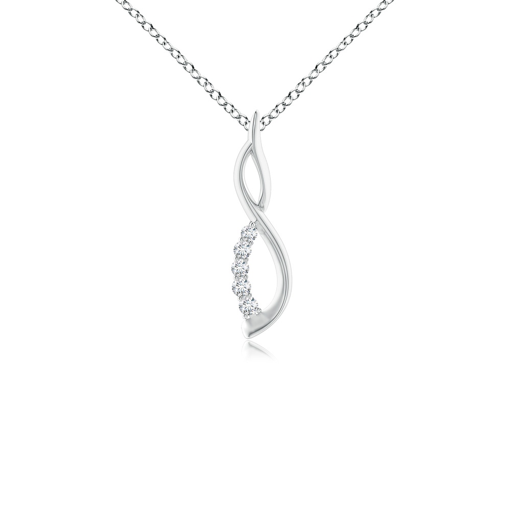 1.4mm GVS2 Diamond Infinity Swirl Journey Pendant in P950 Platinum 