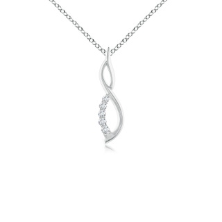 1.4mm GVS2 Diamond Infinity Swirl Journey Pendant in White Gold