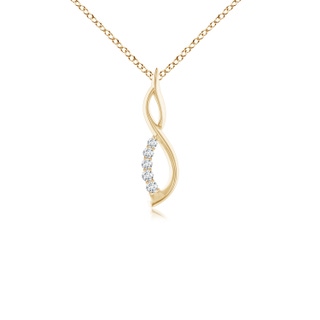 1.4mm GVS2 Diamond Infinity Swirl Journey Pendant in Yellow Gold