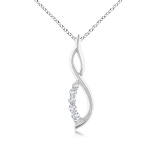 1.9mm GVS2 Diamond Infinity Swirl Journey Pendant in White Gold