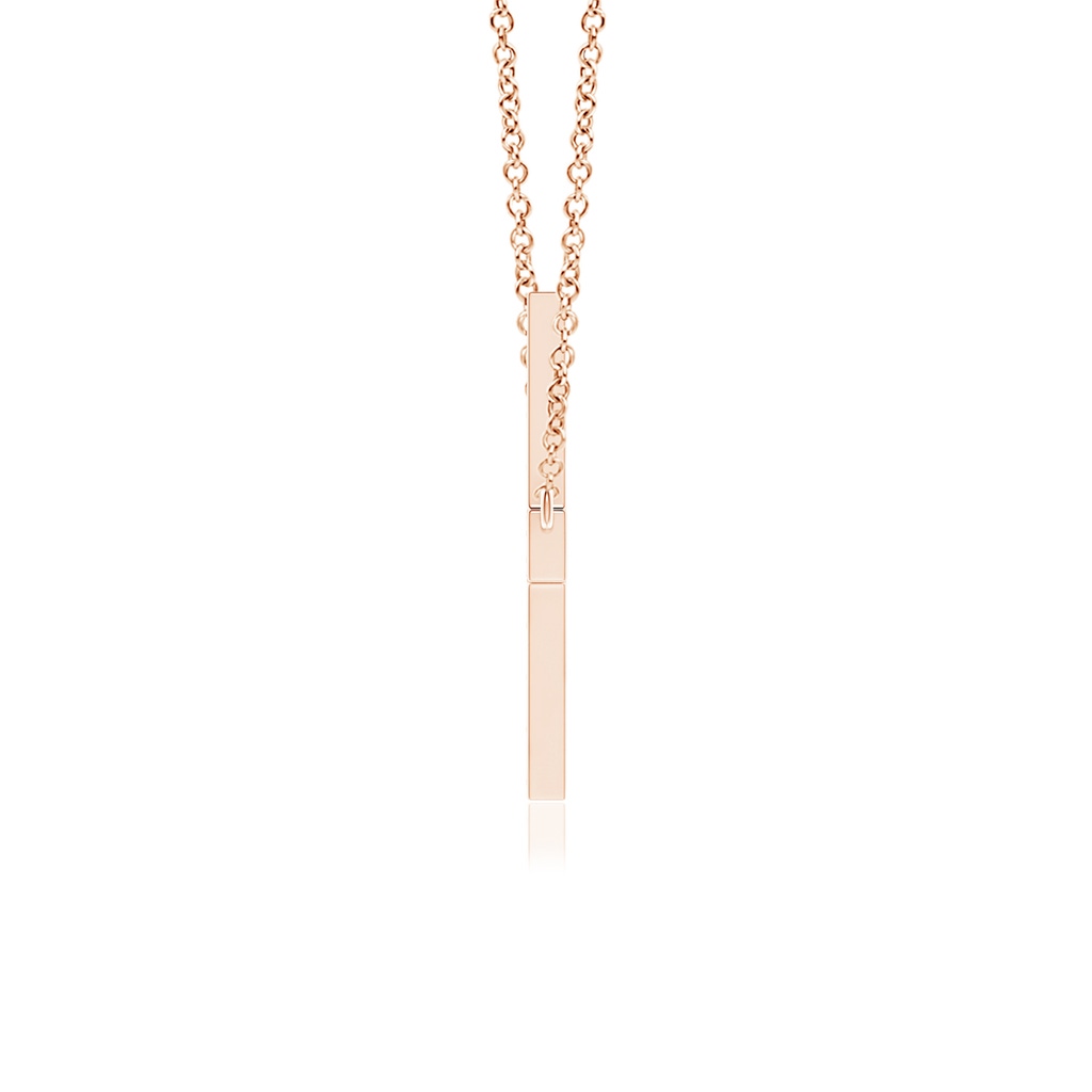 1.75mm GVS2 Classic Diamond Sideways Cross Necklace in Rose Gold Side 199