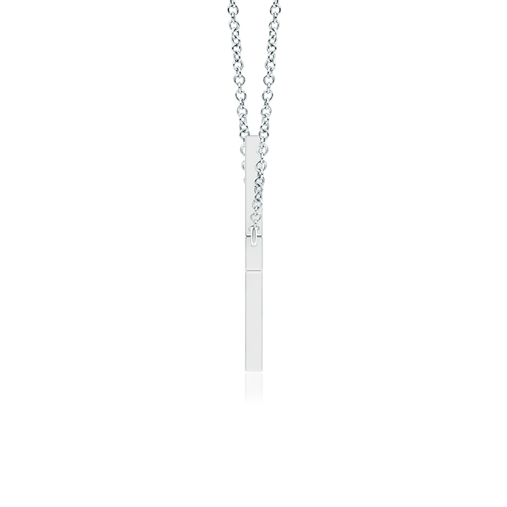 1.75mm GVS2 Classic Diamond Sideways Cross Necklace in S999 Silver Side 199