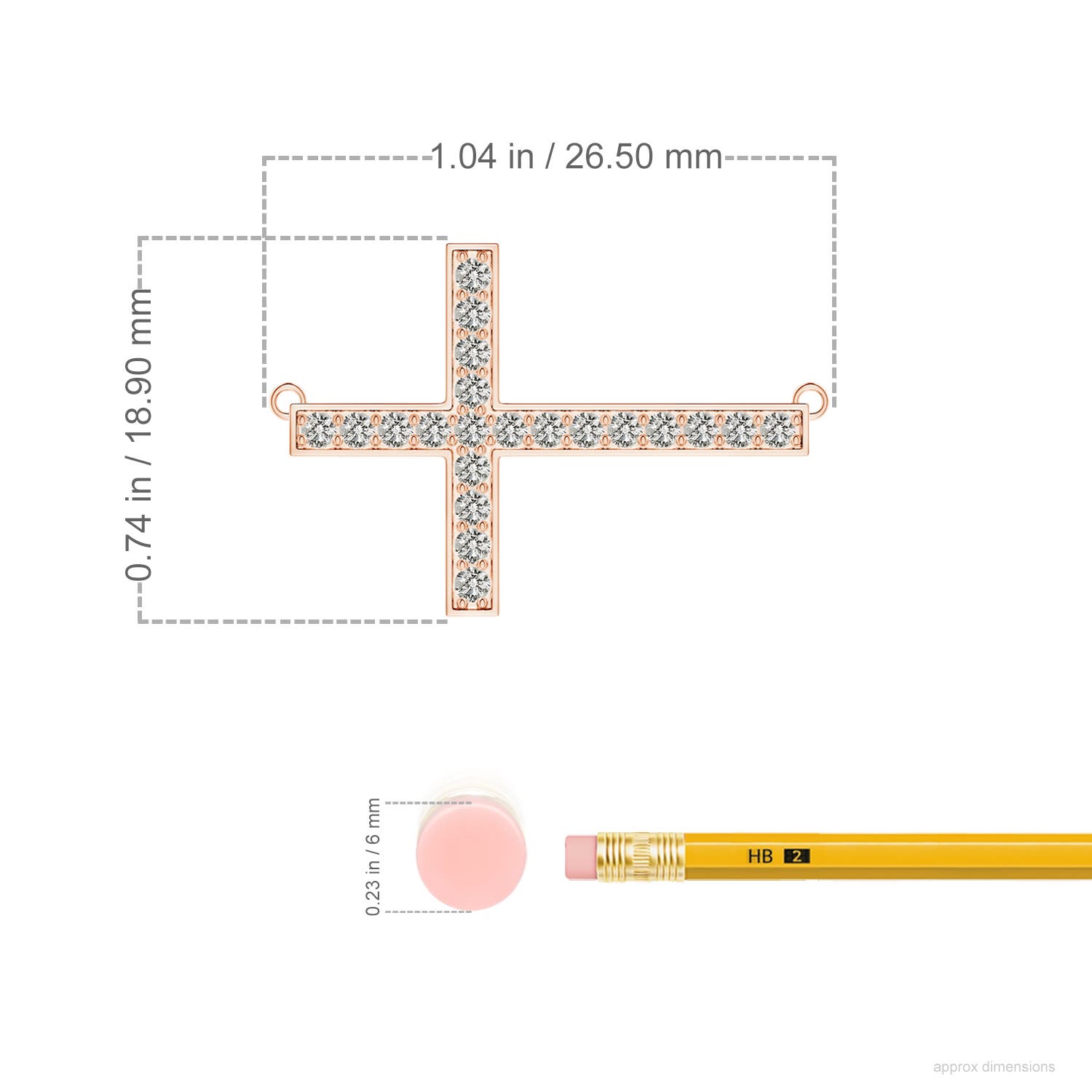 K, I3 / 0.48 CT / 14 KT Rose Gold