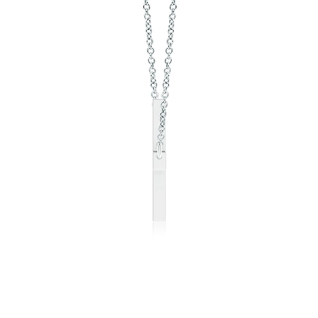 1mm GVS2 Classic Diamond Sideways Cross Necklace in P950 Platinum Side 199